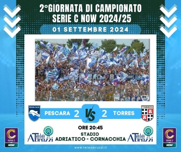 Pescara vs Torres 2 a 2 TeleAbruzzi