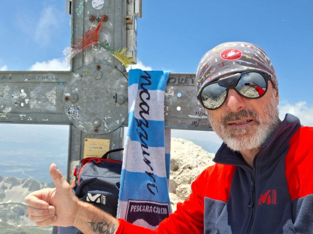 Lorenzo Chiola sulla Vetta del Corno Grande